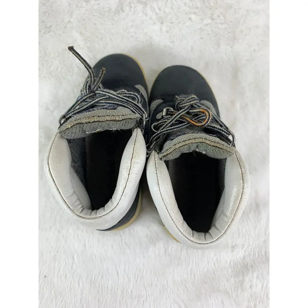 Timberland Toddler Field Boots Dark Navy White Nubuck Lace-Up Size 10M